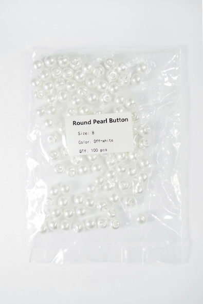 BUTTONS PEARL ROUND 8 MM