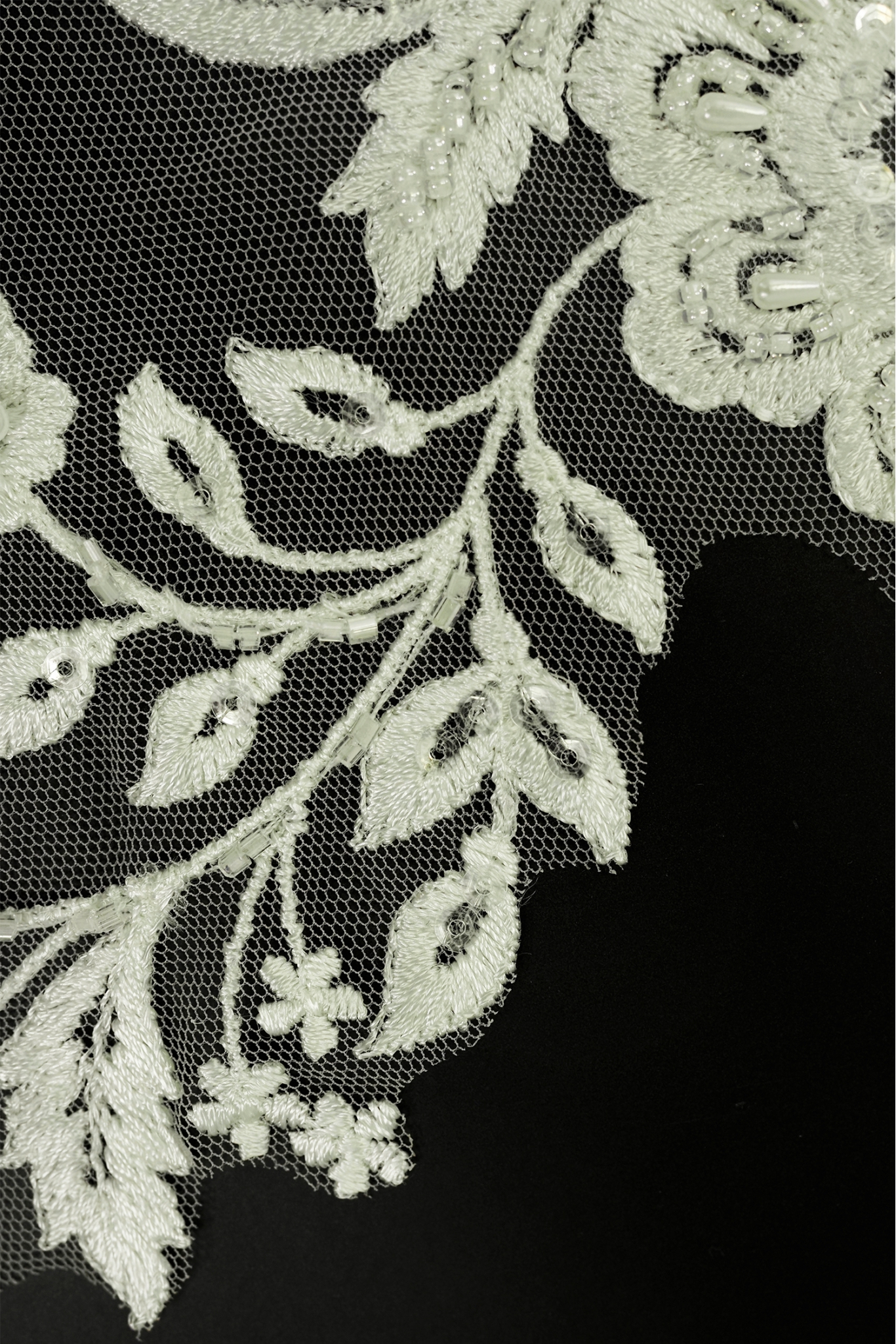 Swarovski Appliqued Guipure Lace Fabric: Exclusive Fabrics from