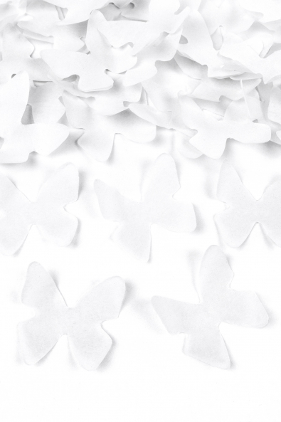  CONFETTI CANNON WITH BUTTERFLIES WHITE 60 CM