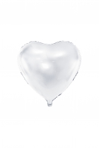 Foil Balloon Heart, 61cm, white