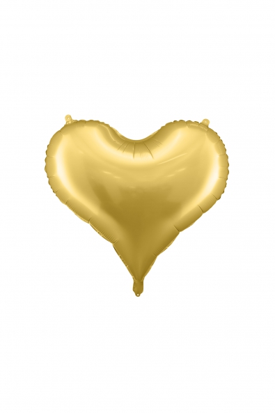 Folienluftballon Herz , 75x64,5 cm, Goldfarbe
