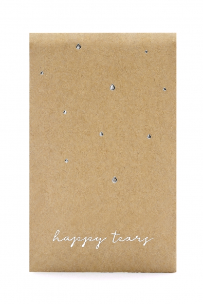 Einmaltaschentücher Happy tears, silber, 7,5x12cm
