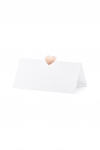 Tischkarten - Herz, roségold, 10x5cm