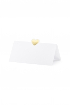 Place cards - Heart, gold, 10x5cm