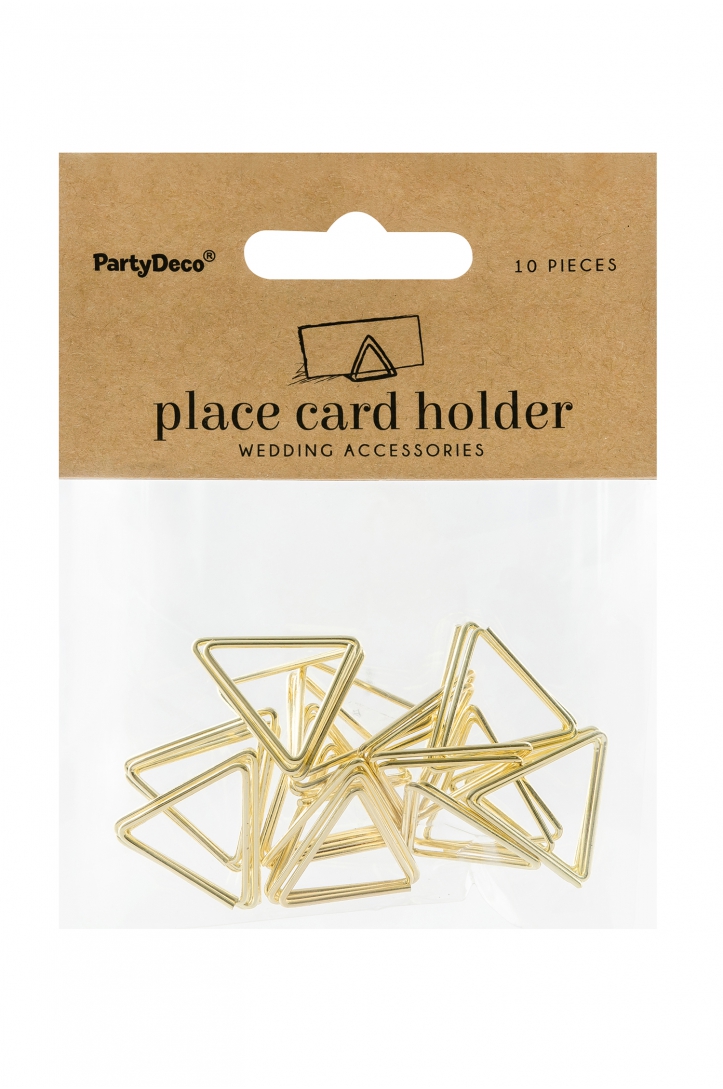 Tischkarten-Ständer Dreiecke, gold, 2,3cm