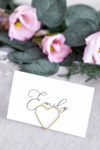 Place card holders Hearts, gold, 2.5 cm