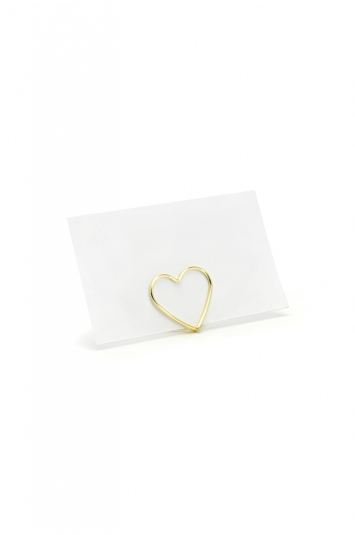 Tischkarten-Halter Herzen, gold, 2,5 cm