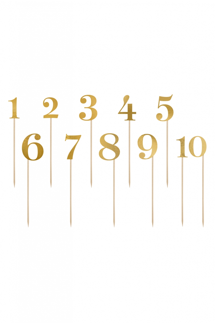 Numery na stół, złoty, 25,5-26,5cm