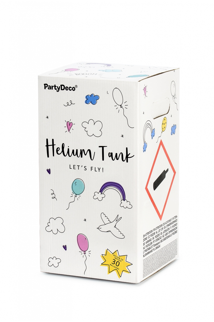 Helium tank, pink, 30 balloons