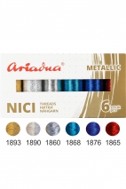 Faden-sets Metallic Silva NIEBO 6 Farben