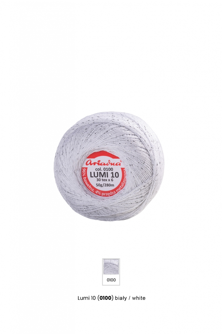 Lumi Metallic Crochet Thread 10, 50g, 280m