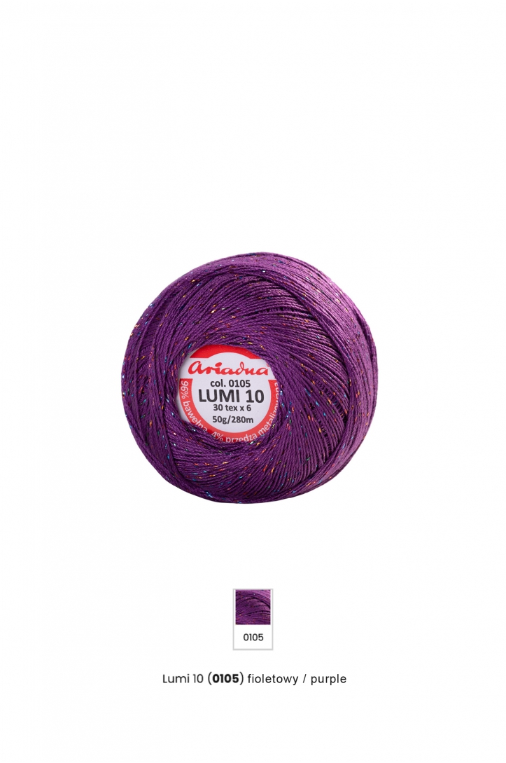 Lumi Metallic Crochet Thread 10, 50g, 280m