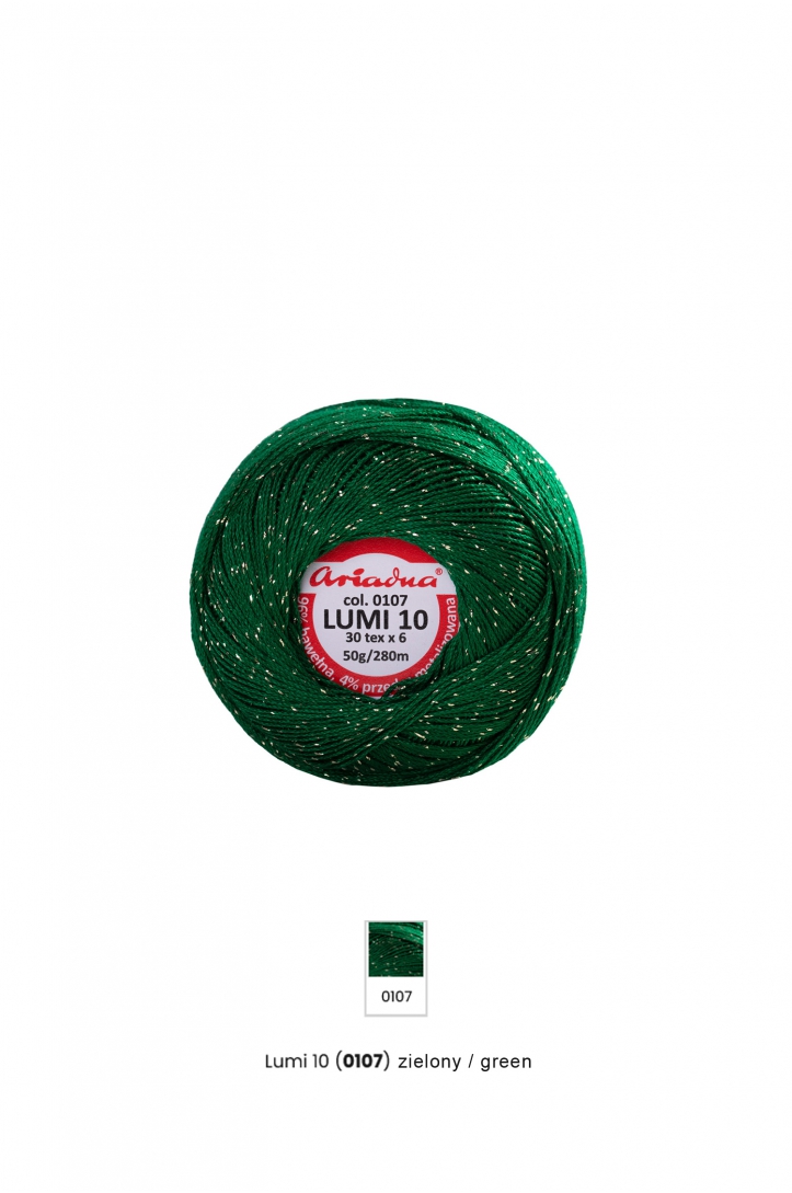 Lumi Metallic Crochet Thread 10, 50g, 280m