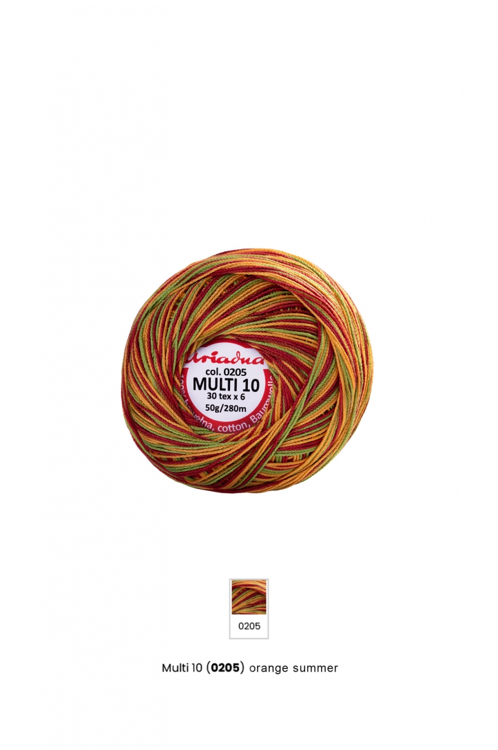 Multicolor Crochet Thread 10, 50g 280m