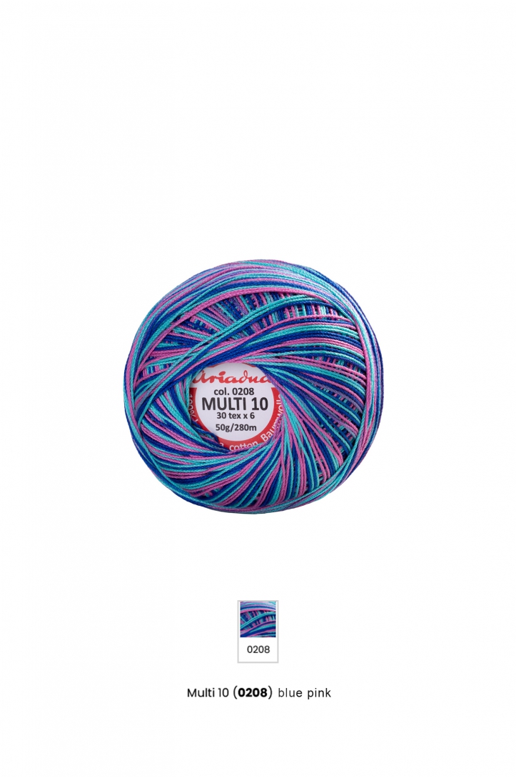 Multicolor Crochet Thread 10, 50g 280m