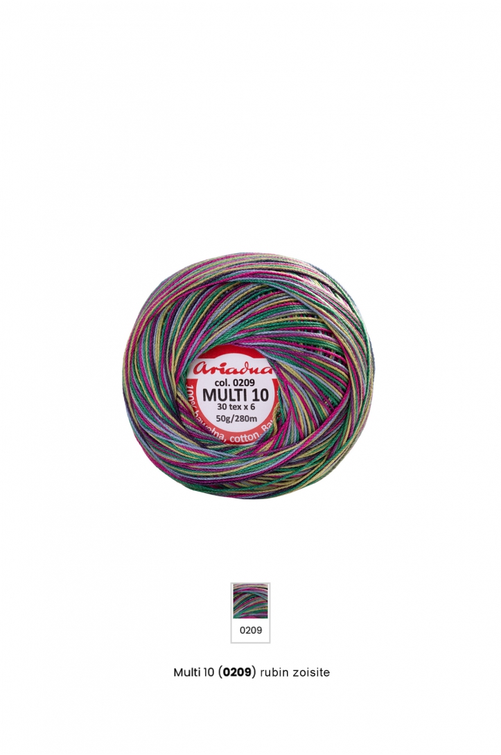 Multicolor Crochet Thread 10, 50g 280m