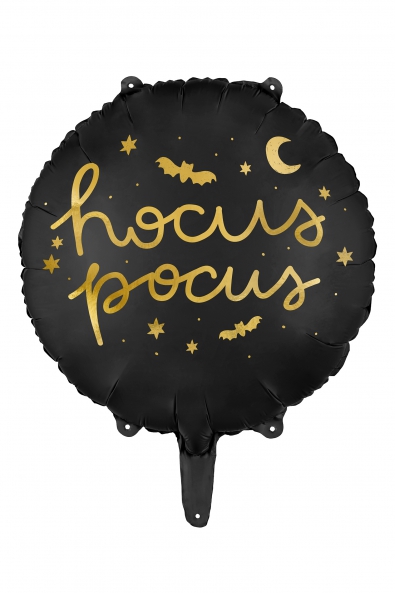  Balon foliowy Hocus Pocus, 45 cm, czarny