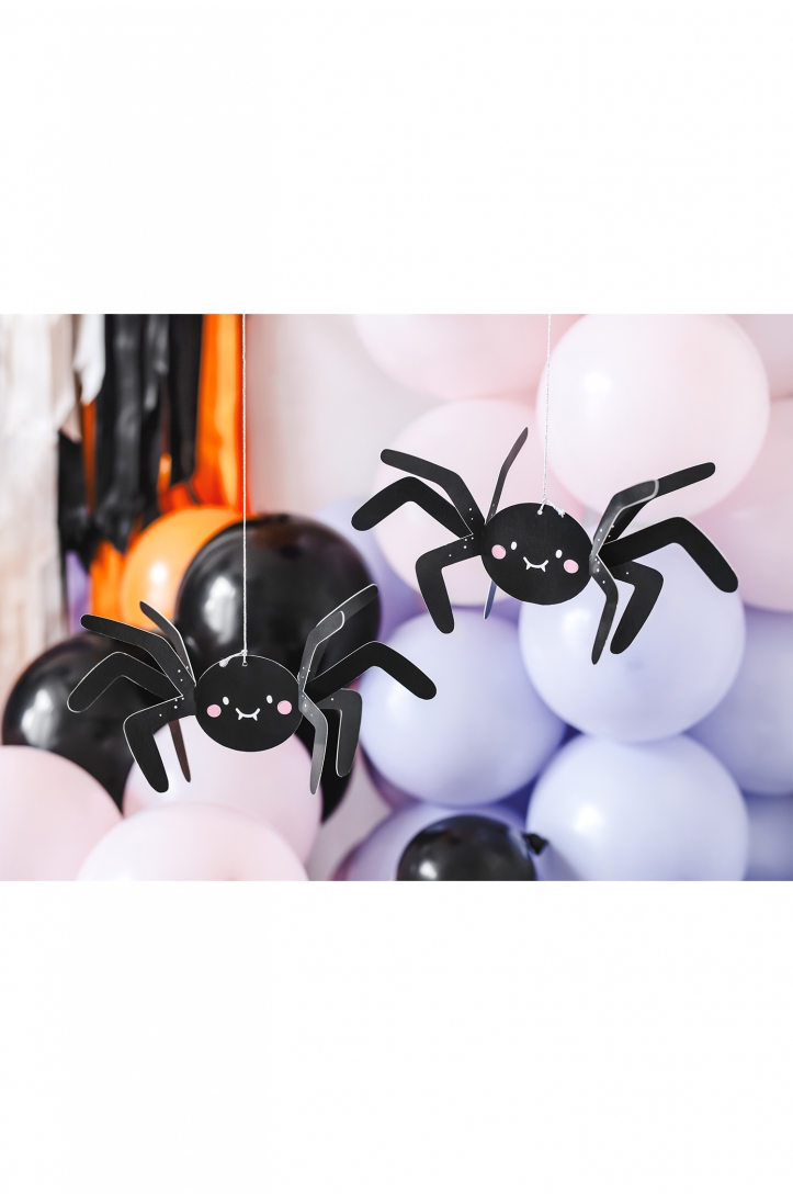 Paper decoration Spiders, 27x17 cm, black