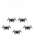 Paper decoration Spiders, 27x17 cm, black