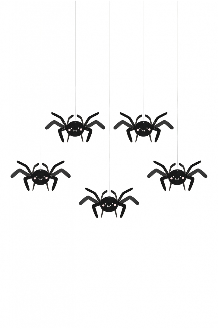 Paper decoration Spiders, 27x17 cm, black