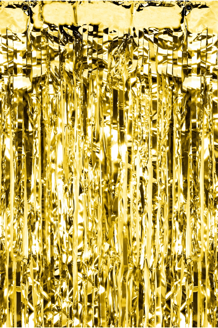 Party curtain, gold, 0.9 x 2.5m