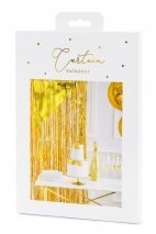 Party curtain, gold, 0.9 x 2.5m