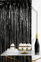 Party curtain, black, 90x250cm