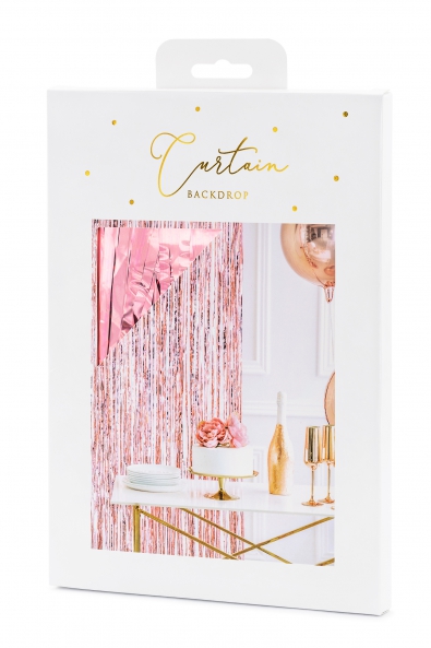 Party curtain, rose gold, 90x250cm