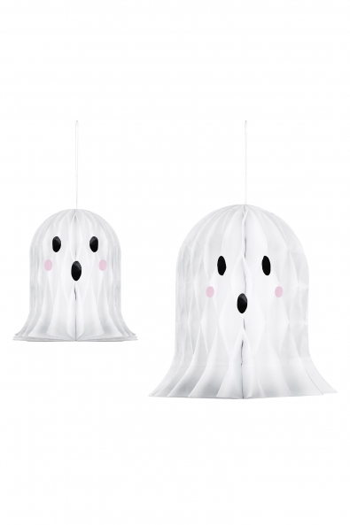 Paper Ghost Decorations, white, 20-30cm