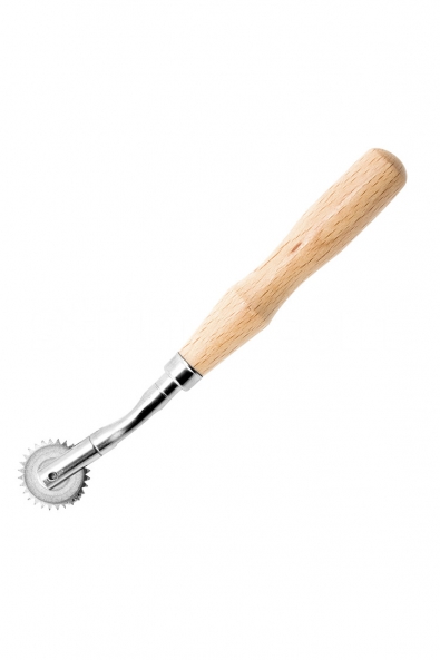 Tracing wheel 15.5 cm, serrated blade, wooden handle