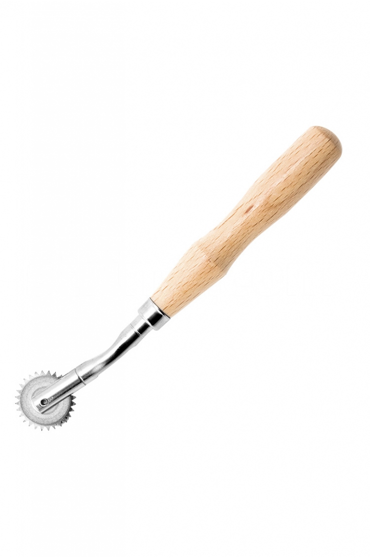 Tracing wheel 15.5 cm, serrated blade, wooden handle