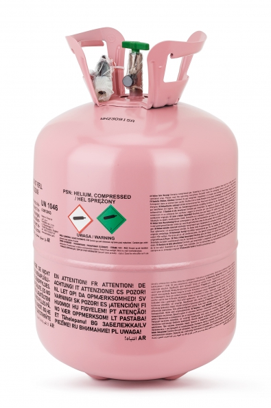 Helium tank, pink, 50 balloons