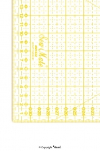 Quilting ruler, 160x320 mm, metric scale, yellow