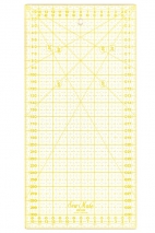 Quilting ruler, 160x320 mm, metric scale, yellow