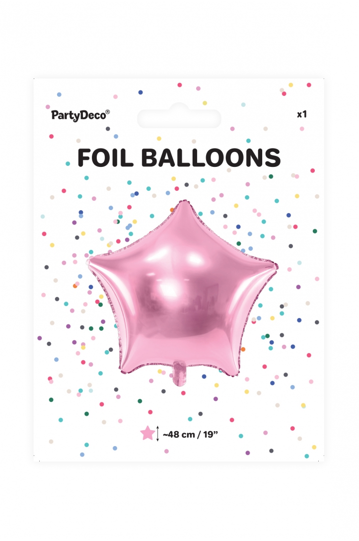 FOIL BALLOON METALLIC STAR 48 CM, ROSE GOLD