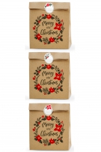 GIFT BAGS MERRY LITTLE CHRISTMAS 25x11x27cm