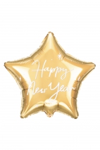 GOLDEN FOIL STAR-SHAPED BALLOON "HAPPY NEW YEAR" 47X50 cm