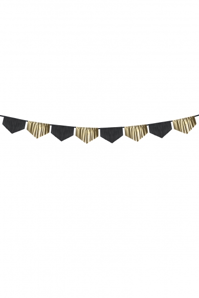 TISSUE AND FOIL FRINGE GARLAND