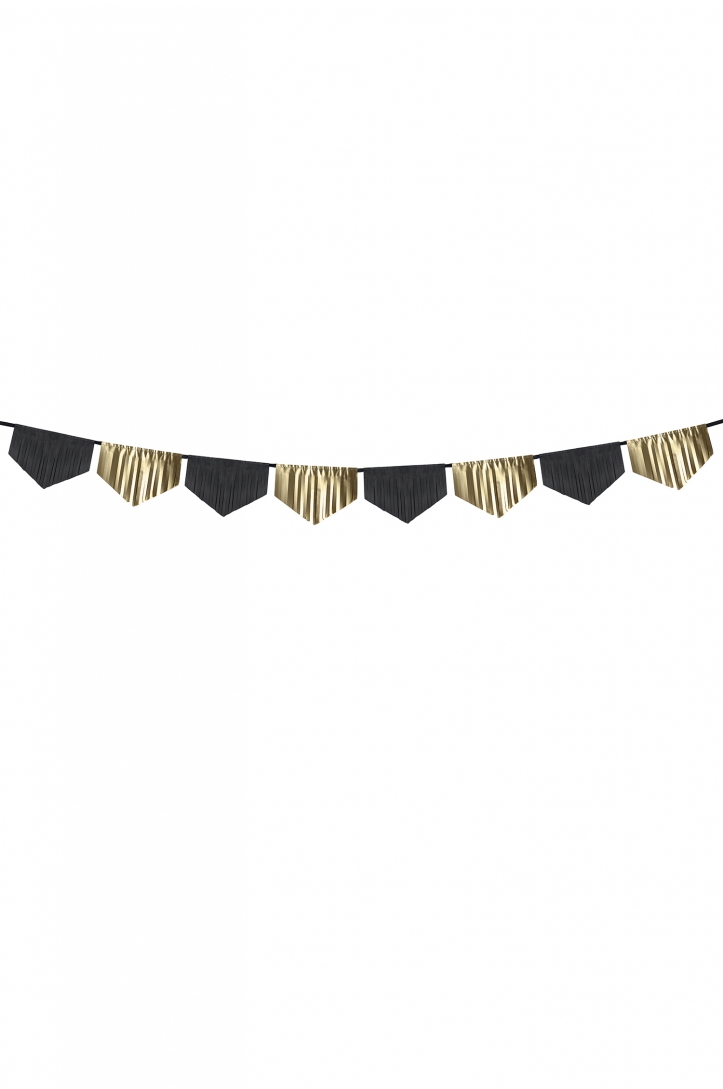 TISSUE AND FOIL FRINGE GARLAND