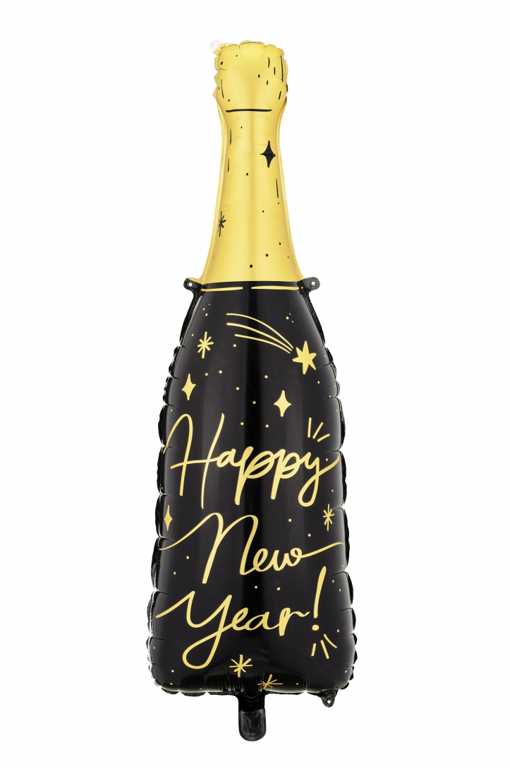 BOTTLE-SHAPED FOIL BALLOON HAPPY NEW YEAR