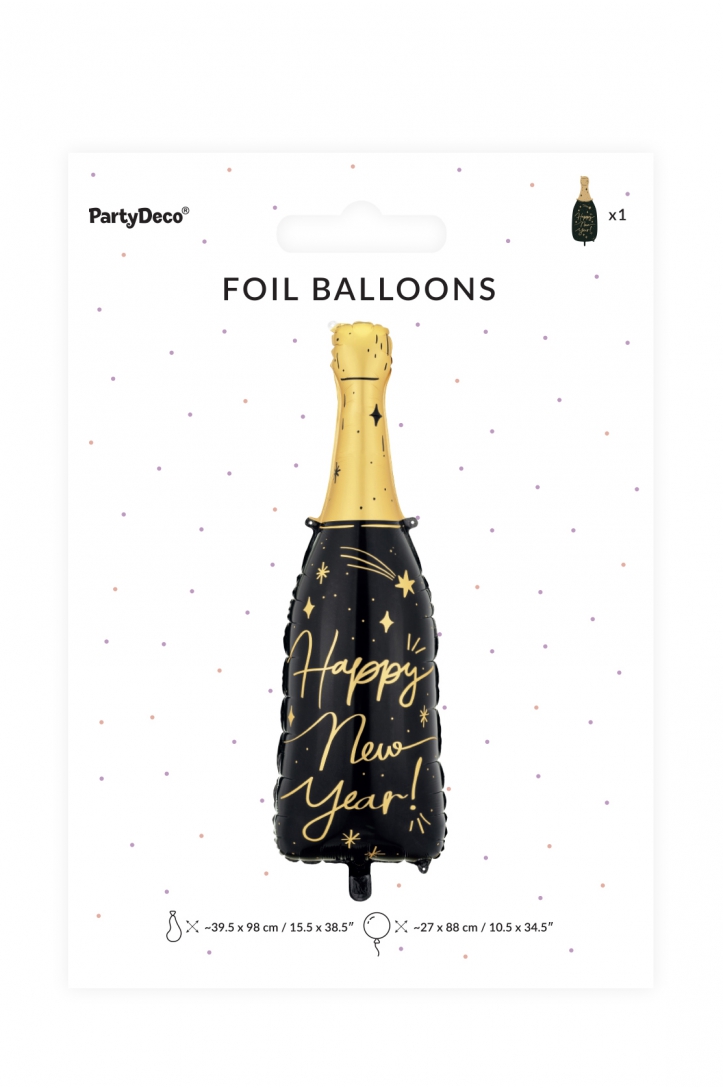 BOTTLE-SHAPED FOIL BALLOON HAPPY NEW YEAR